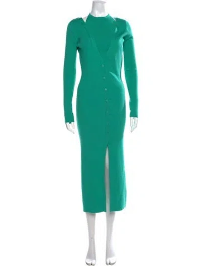 Pre-owned Monse Merino Wool Long Dress In Green