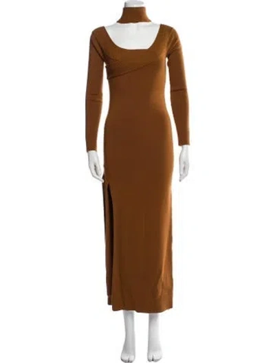 Pre-owned Monse Merino Wool Long Dress In Neutrals