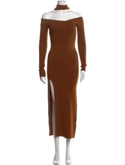 Pre-owned Monse Merino Wool Long Dress In Neutrals