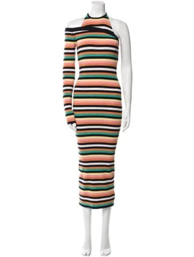 Pre-owned Monse Merino Wool Long Dress In Orange