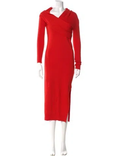 Pre-owned Monse Merino Wool Long Dress In Red