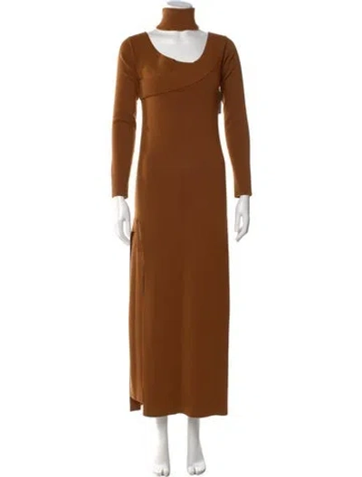 Pre-owned Monse Merino Wool Long Dress W/ Tags In Brown