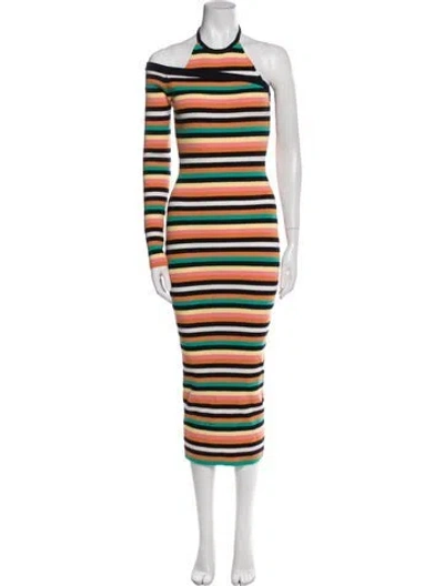 Pre-owned Monse Merino Wool Midi Length Dress In Orange