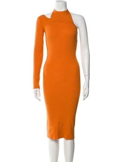 Pre-owned Monse Merino Wool Midi Length Dress In Orange