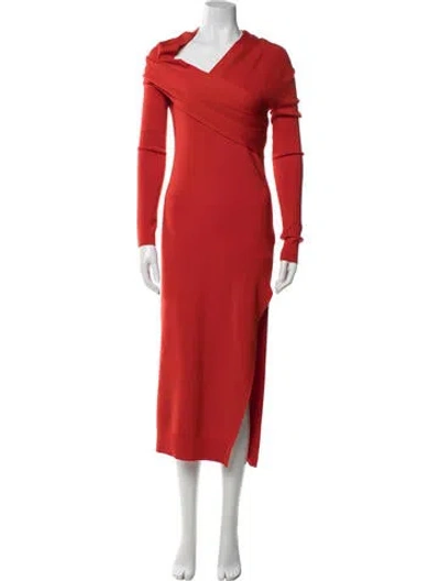 Pre-owned Monse Merino Wool Midi Length Dress In Orange