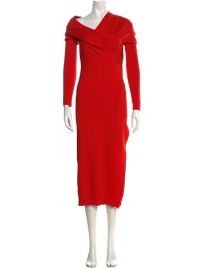 Pre-owned Monse Merino Wool Midi Length Dress W/ Tags In Red