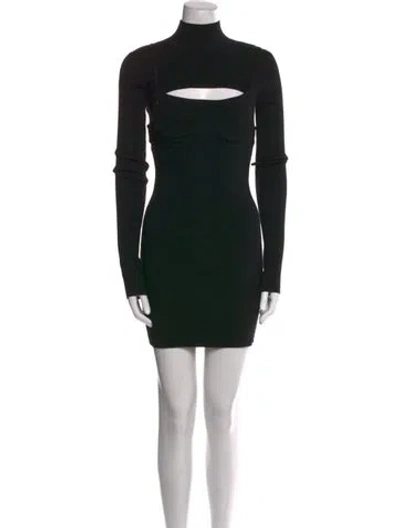 Pre-owned Monse Merino Wool Mini Dress In Black
