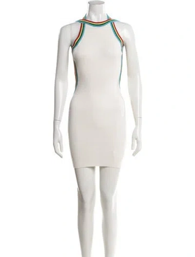 Pre-owned Monse Merino Wool Mini Dress W/ Tags In Neutrals