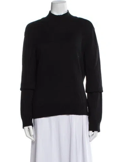 Pre-owned Monse Merino Wool Mock Neck Sweater In Black