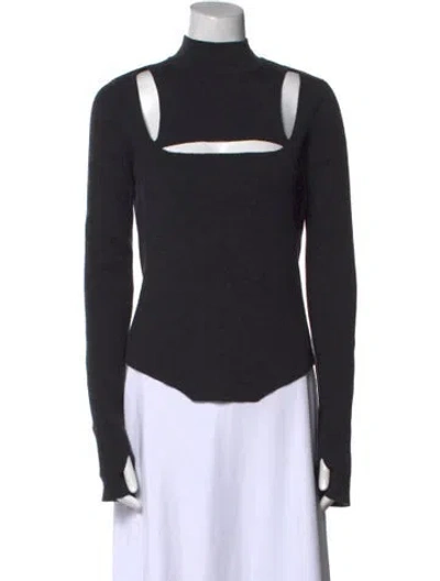 Pre-owned Monse Merino Wool Mock Neck Sweater In Gray