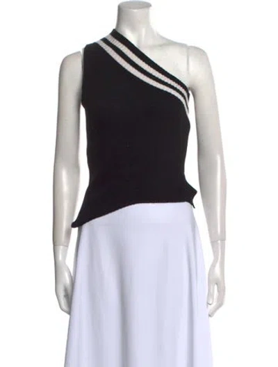 Pre-owned Monse Merino Wool One-shoulder Sweater In Black