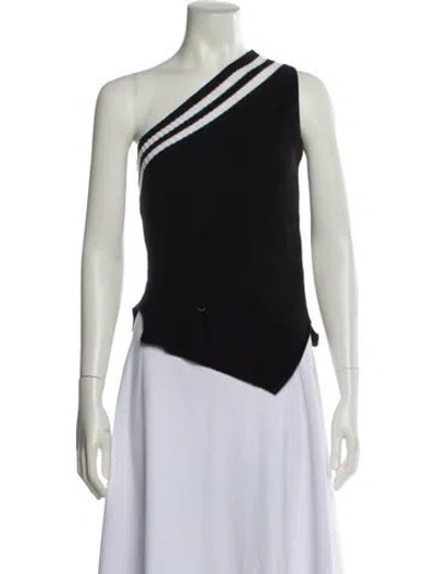 Pre-owned Monse Merino Wool One-shoulder Top In Blue