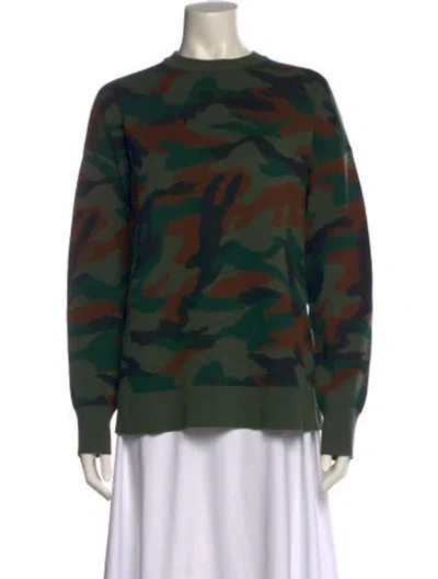 Pre-owned Monse Merino Wool Printed Sweatshirt In Green