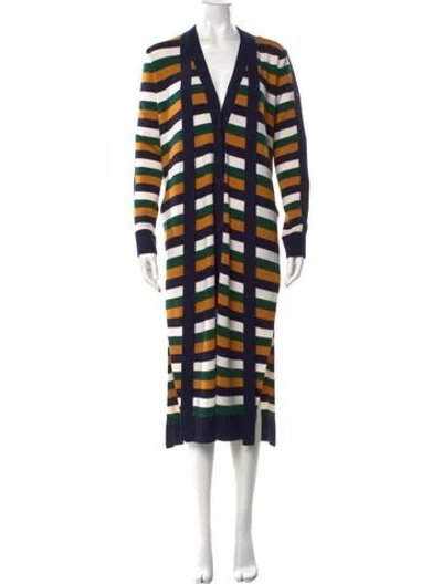 Pre-owned Monse Merino Wool Striped Sweater In Blue