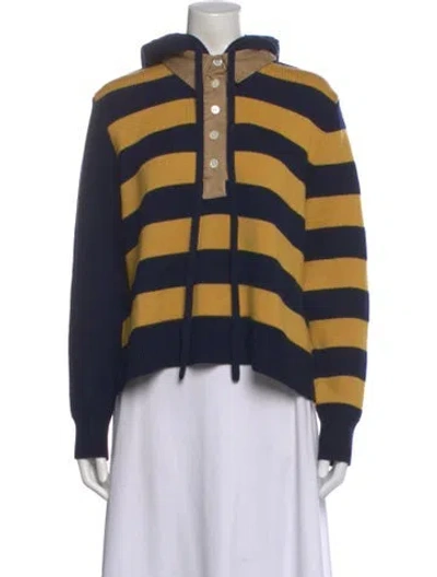 Pre-owned Monse Merino Wool Striped Sweater In Blue