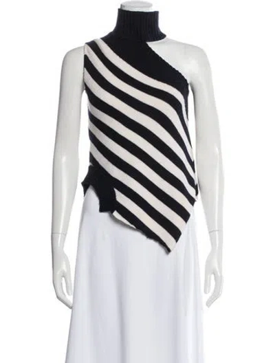 Pre-owned Monse Merino Wool Striped Sweater In Gray