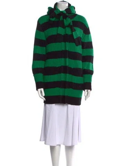 Pre-owned Monse Merino Wool Striped Sweater In Green