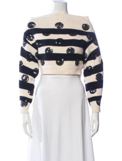 Pre-owned Monse Merino Wool Striped Sweater In Neutral