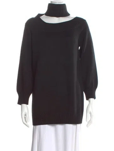 Pre-owned Monse Merino Wool Turtleneck Sweater In Black