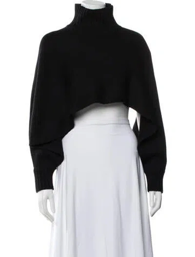 Pre-owned Monse Merino Wool Turtleneck Sweater In Black