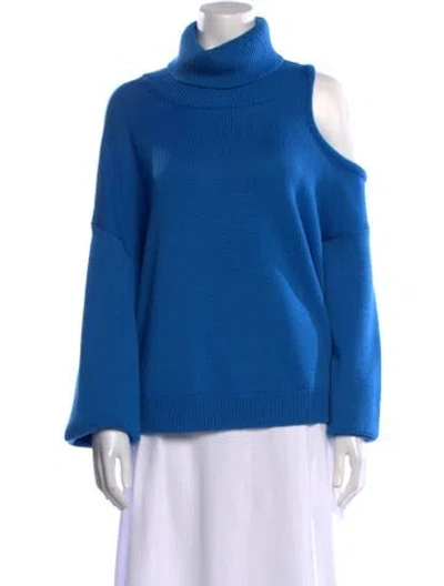 Pre-owned Monse Merino Wool Turtleneck Sweater In Blue