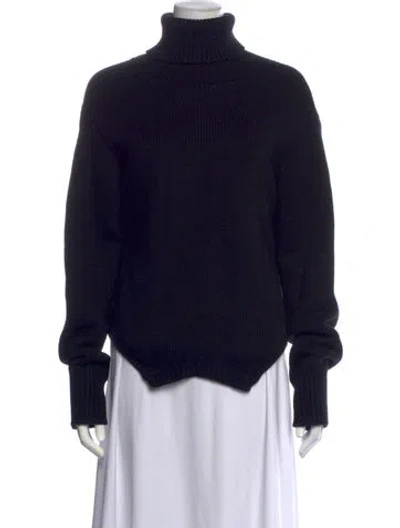 Pre-owned Monse Merino Wool Turtleneck Sweater In Blue