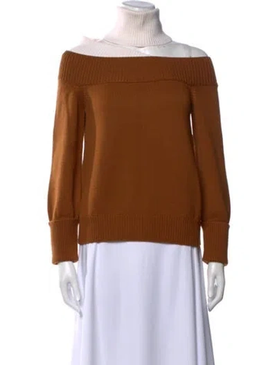 Pre-owned Monse Merino Wool Turtleneck Sweater In Brown