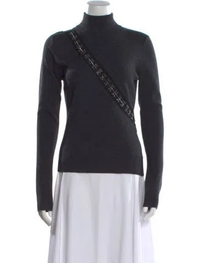 Pre-owned Monse Merino Wool Turtleneck Sweater In Gray