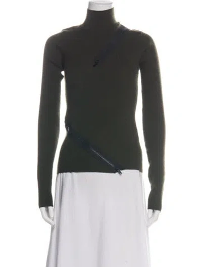 Pre-owned Monse Merino Wool Turtleneck Sweater In Green