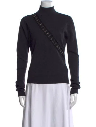 Pre-owned Monse Merino Wool Turtleneck Sweater In Grey