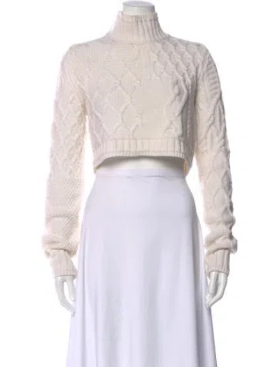 Pre-owned Monse Merino Wool Turtleneck Sweater In Neutral