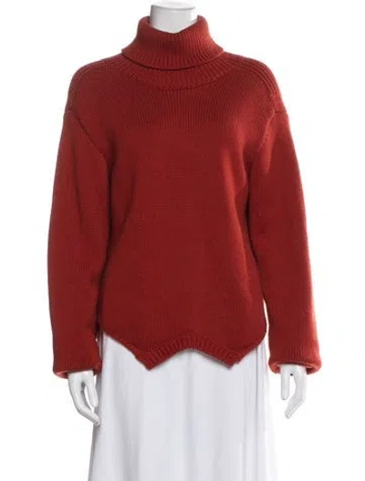 Pre-owned Monse Merino Wool Turtleneck Sweater In Red