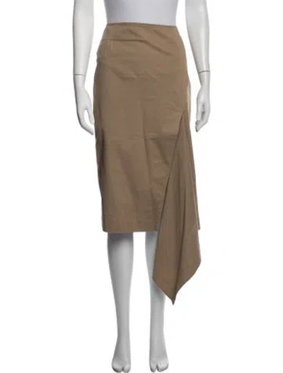 Pre-owned Monse Midi Length Skirt In Brown/neutrals