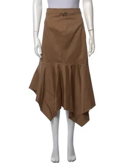 Pre-owned Monse Midi Length Skirt In Brown/neutrals