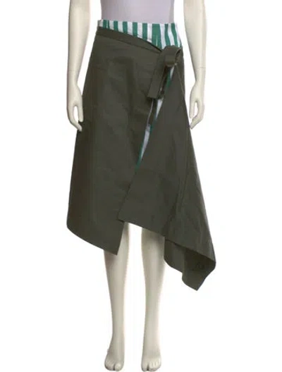 Pre-owned Monse Midi Length Skirt In Green
