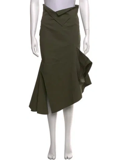 Pre-owned Monse Midi Length Skirt In Green