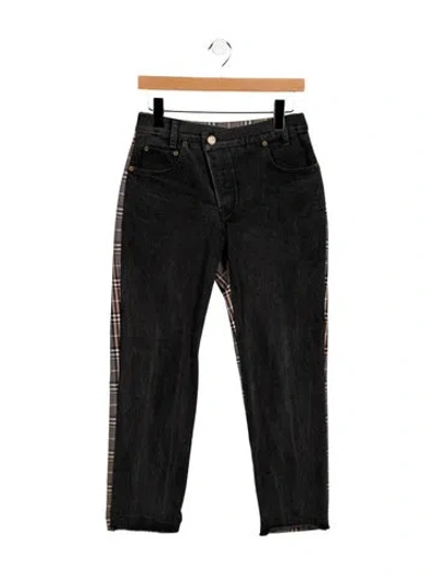 Pre-owned Monse Mid-rise Straight Leg Jeans In Black