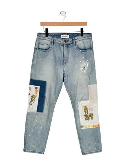 Pre-owned Monse Mid-rise Straight Leg Jeans In Blue