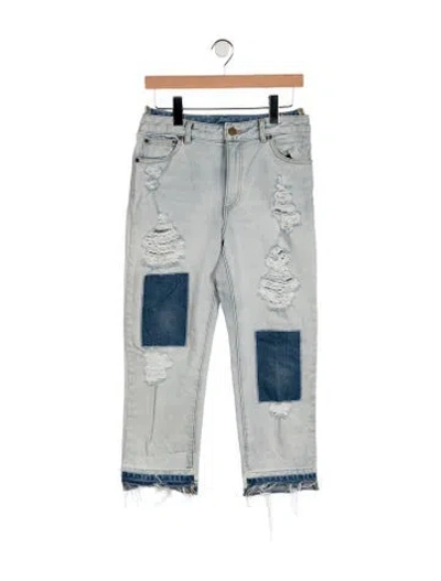 Pre-owned Monse Mid-rise Straight Leg Jeans In Blue