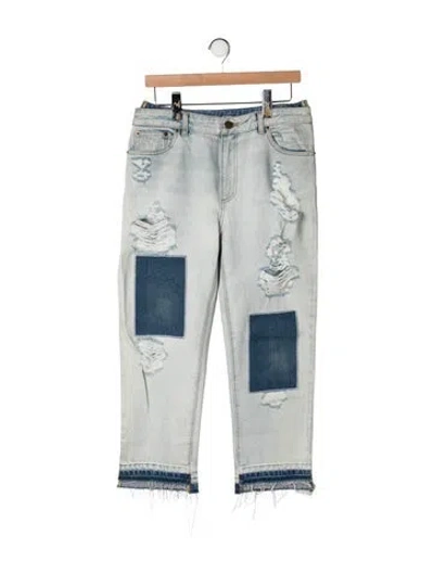 Pre-owned Monse Mid-rise Straight Leg Jeans In Green