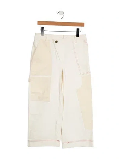 Pre-owned Monse Mid-rise Straight Leg Jeans In Neutral