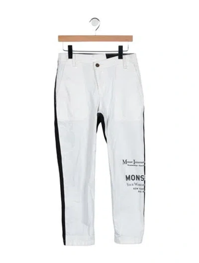 Pre-owned Monse Mid-rise Straight Leg Jeans In White
