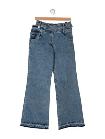 Pre-owned Monse Mid-rise Wide Leg Jeans In Blue