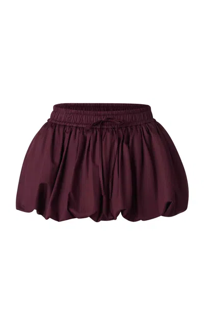 Monse Mini Cotton Bubble Skort In Burgundy