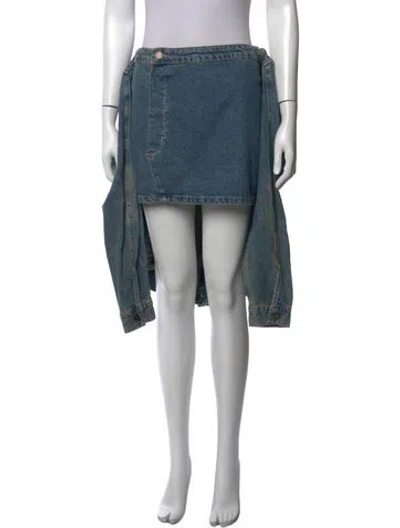 Pre-owned Monse Mini Skirt In Blue
