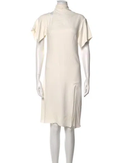 Pre-owned Monse Mock Neck Knee-length Dress In Neutral