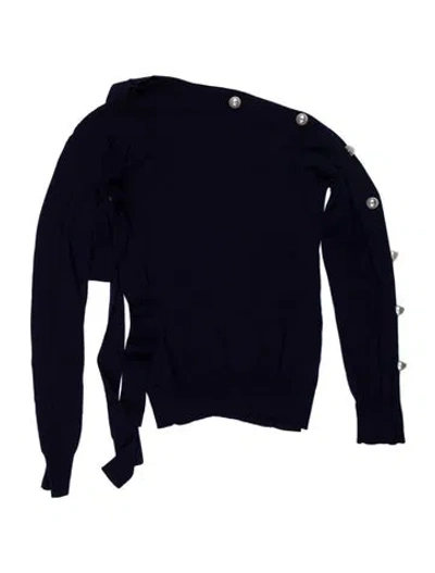 Pre-owned Monse Mock Neck Sweater In Blue