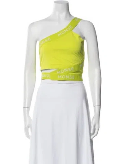 Pre-owned Monse Nylon One-shoulder Crop Top In Multi