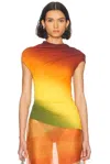 Monse Off Shoulder Jersey Top In Multi