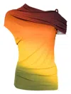 Monse Off Shoulder Jersey Top In Orange